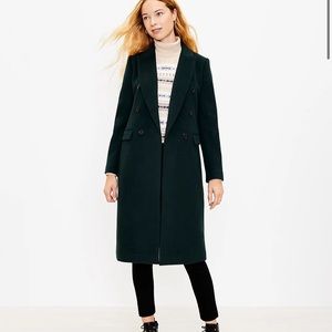 LOFT oversized Emerald / forest green loft wool blend coat